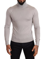 Pull en cachemire gris à col montant de Dolce &amp; Gabbana