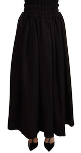 Jupe maxi PIECE en laine noire à taille haute de Dolce &amp; Gabbana