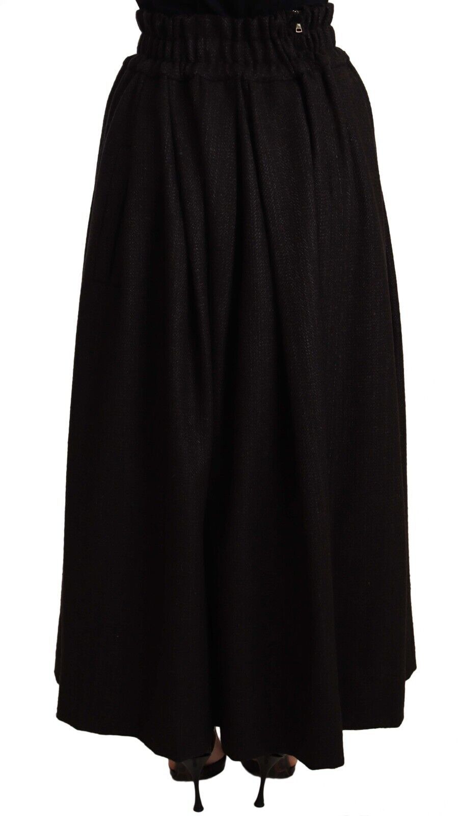 Jupe maxi PIECE en laine noire à taille haute de Dolce &amp; Gabbana