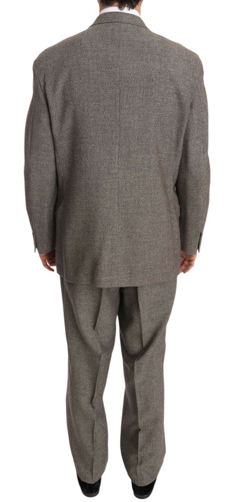 Costume-tailleur à simple boutonnage, en laine marron, de Fendi.