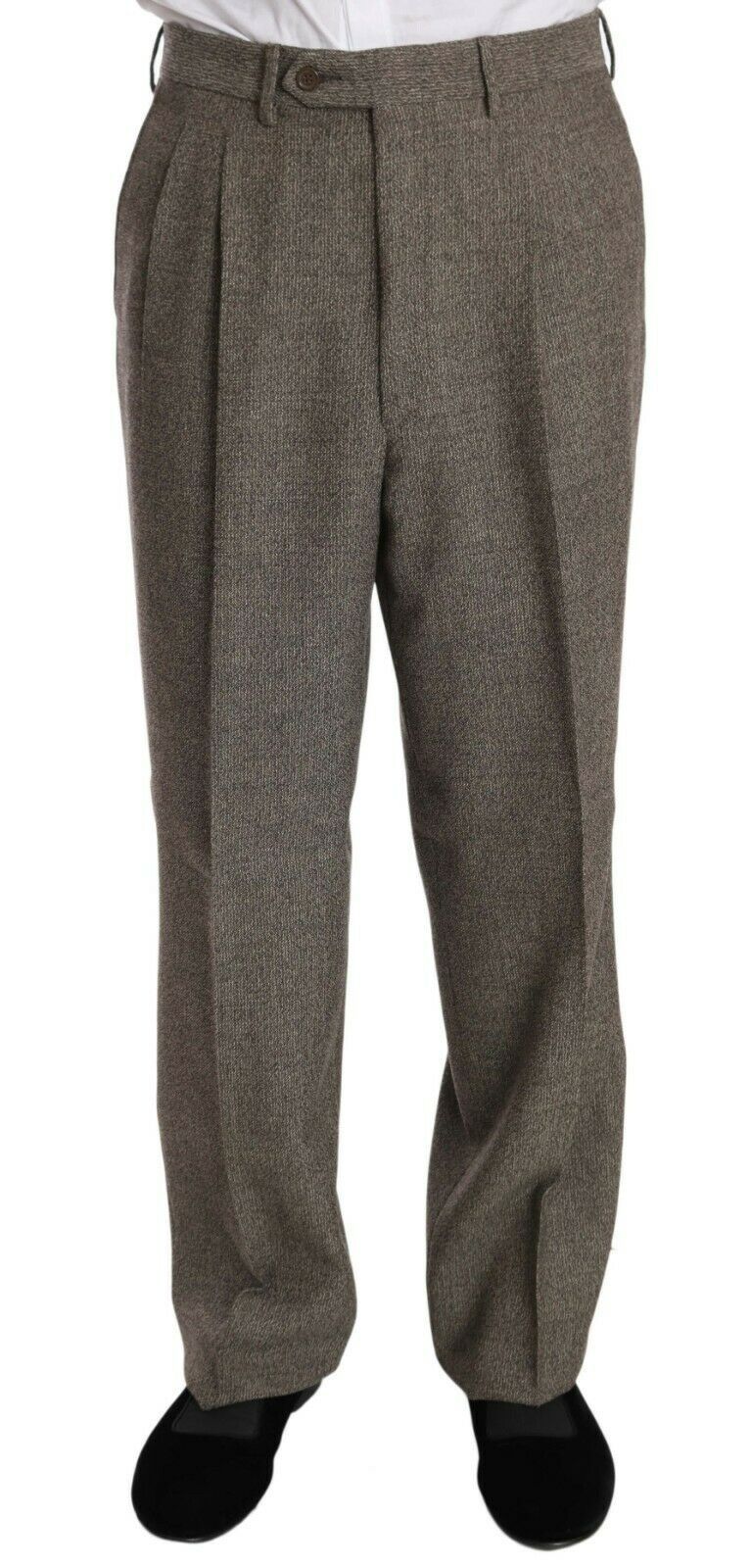 Costume-tailleur à simple boutonnage, en laine marron, de Fendi.