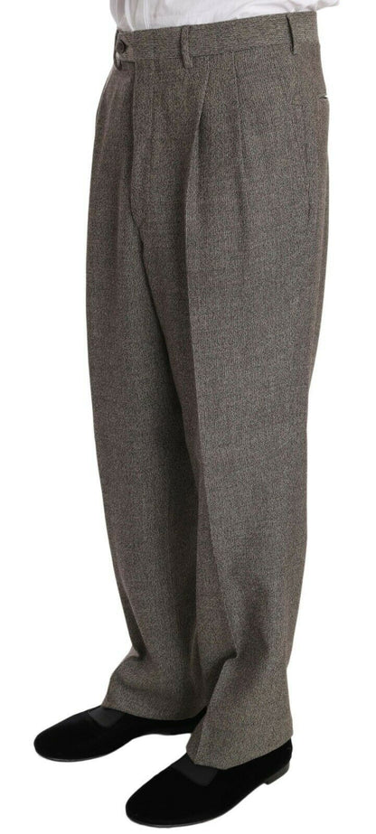 Costume-tailleur à simple boutonnage, en laine marron, de Fendi.
