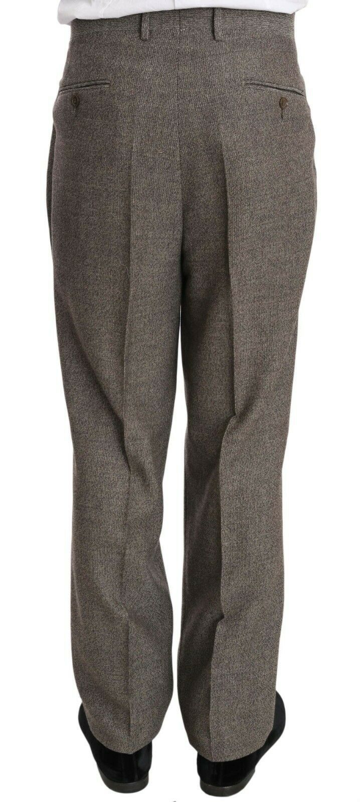 Costume-tailleur à simple boutonnage, en laine marron, de Fendi.