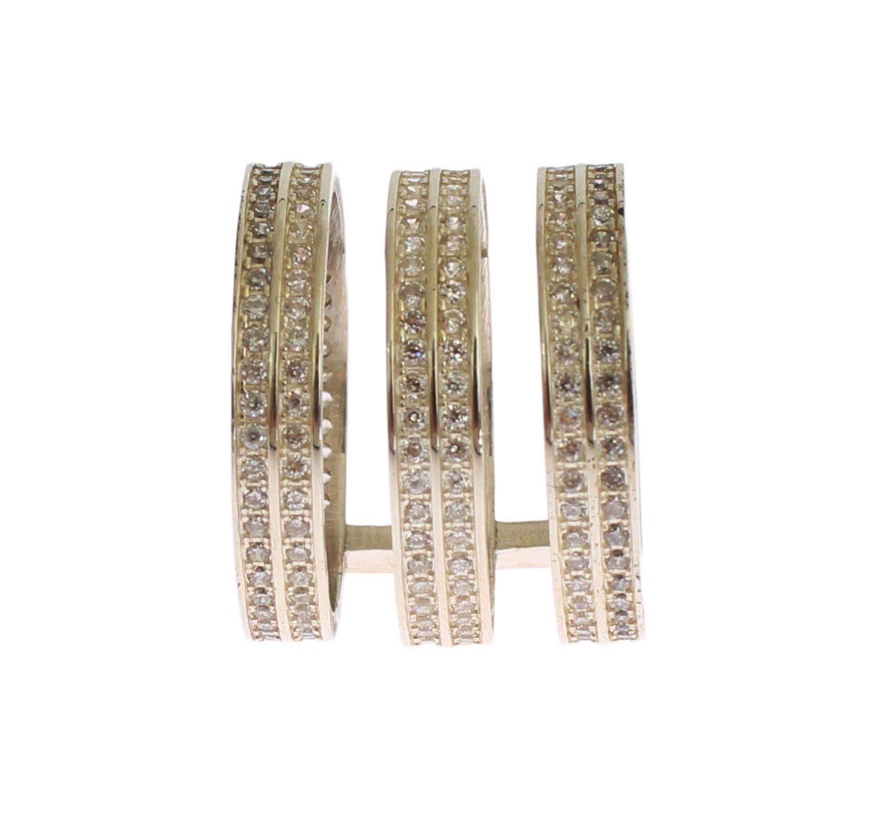 Nialaya authentieke damesring met heldere zirkonia van 925 sterling zilver