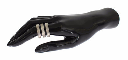 Nialaya authentieke damesring met heldere zirkonia van 925 sterling zilver