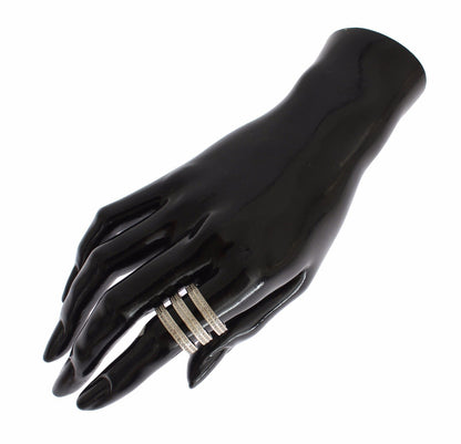 Nialaya authentieke damesring met heldere zirkonia van 925 sterling zilver