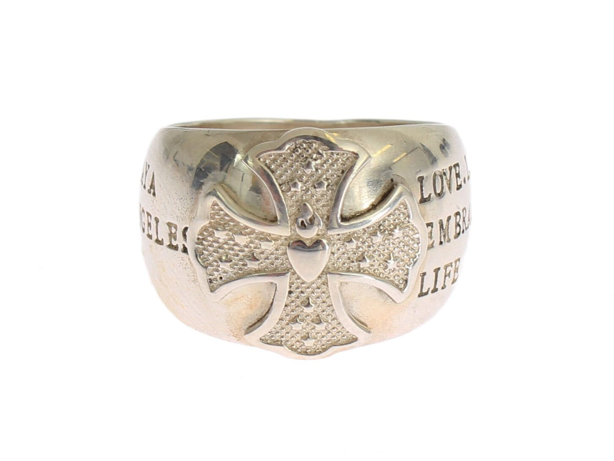 Bague femme Nialaya en argent sterling 925 avec croix