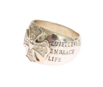 Nialaya Zilveren Kruis Damesring van 925 Sterling