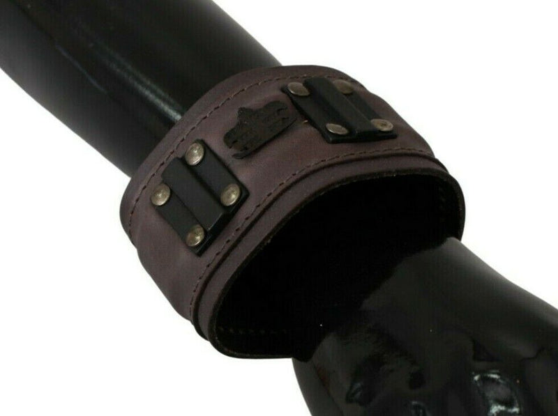 Bracelet à boucle large en cuir marron de marque Scervino Street