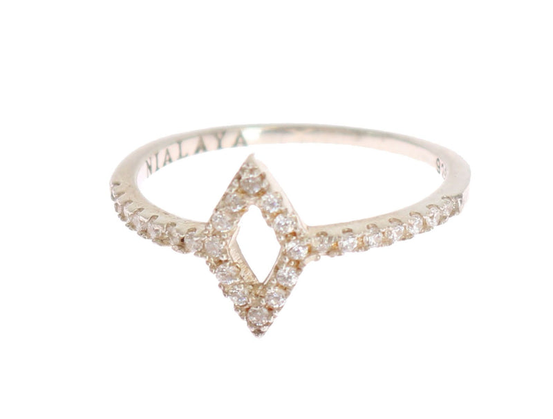 Bague Nialaya en argent 925 avec zircones cubiques transparents pour femme