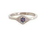 Bague transparente Nialaya en argent 925 avec zircone cubique bleu rouge pour femme