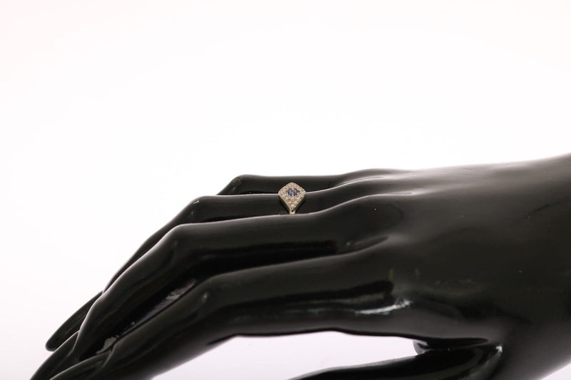 Bague transparente Nialaya en argent 925 avec zircone cubique bleu rouge pour femme