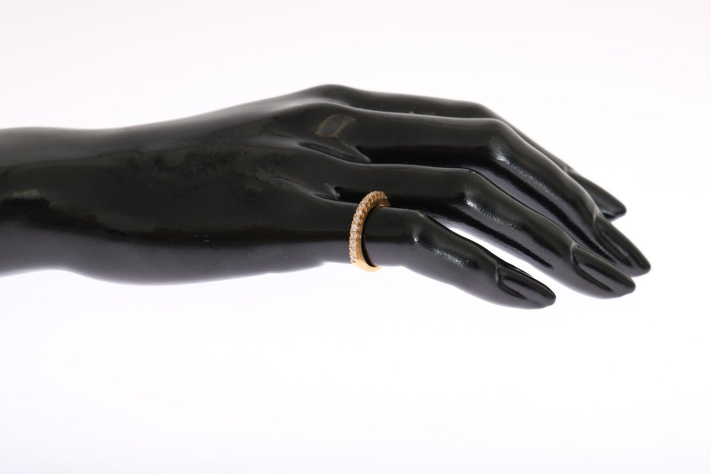 Nialaya Gold Authentieke Damesring met Heldere CZ Goud 925 Zilver