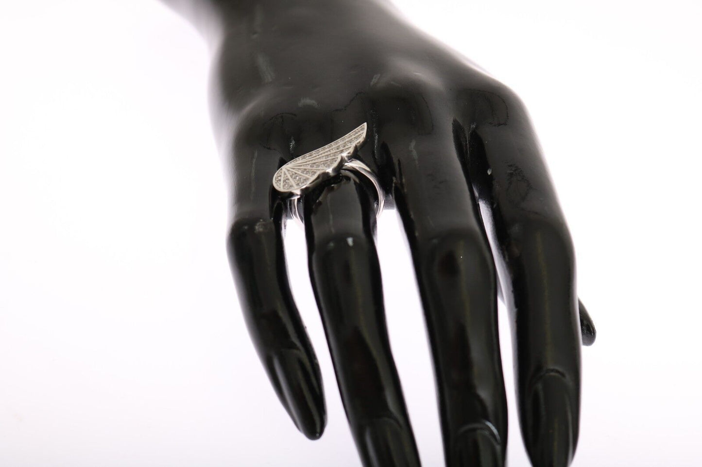 Nialaya Zilveren Dames Wing Clear CZ 925 Zilveren Ring