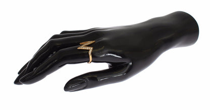 Nialaya gouden 925 zilveren damesring met heldere zirkonia 18K