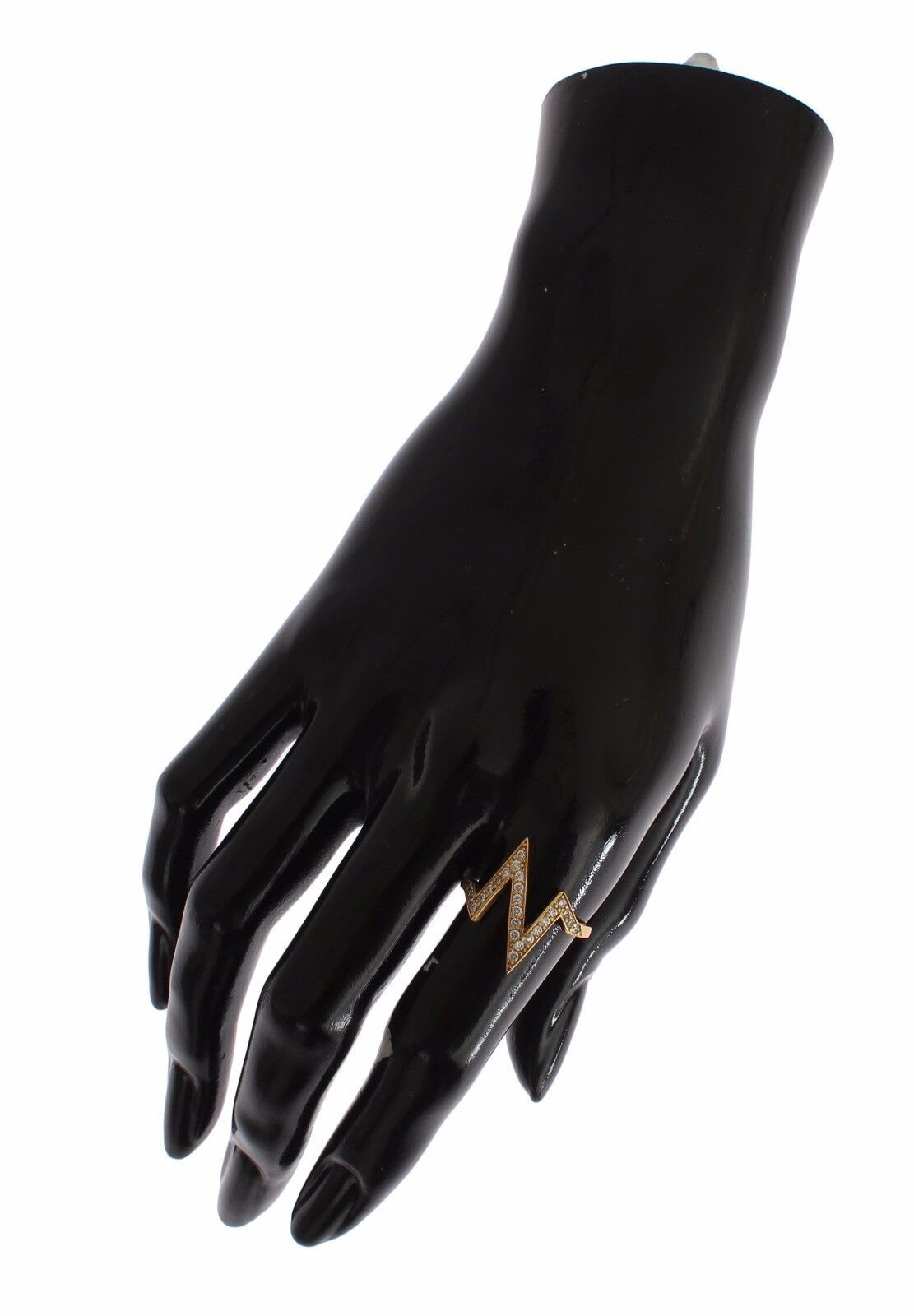 Nialaya gouden 925 zilveren damesring met heldere zirkonia 18K