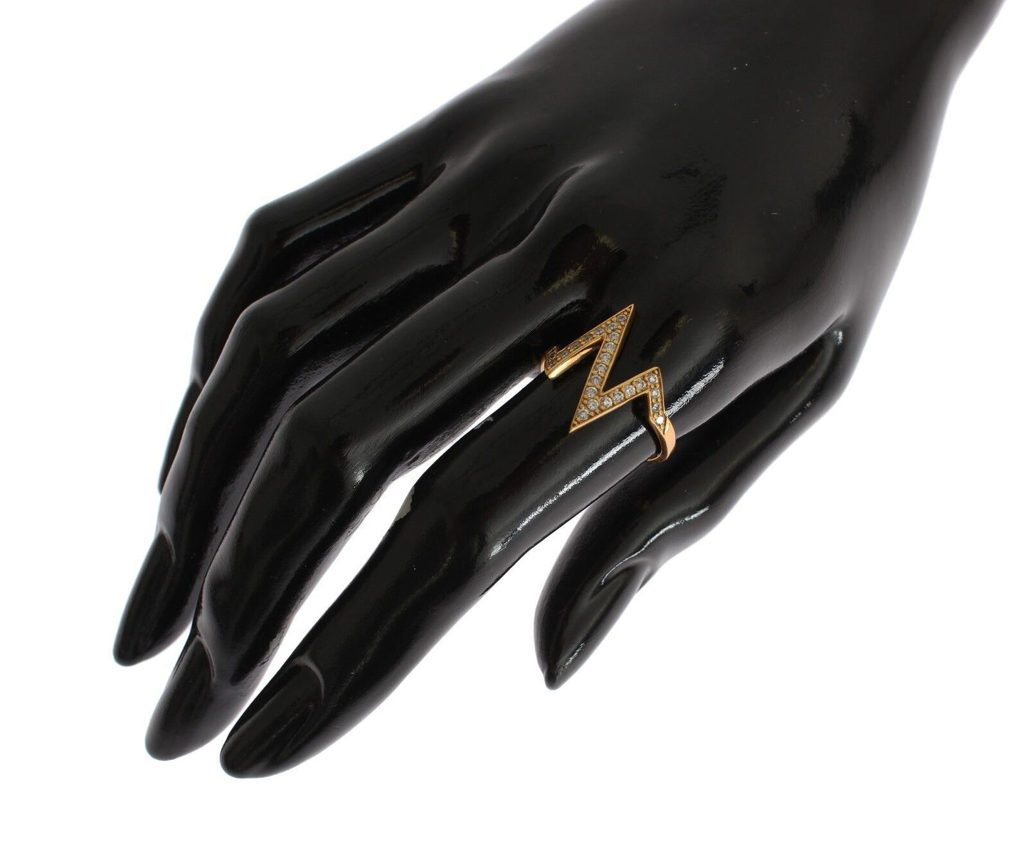 Nialaya gouden 925 zilveren damesring met heldere zirkonia 18K