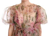 Robe longue maxi à imprimé floral multicolore Dolce &amp; Gabbana