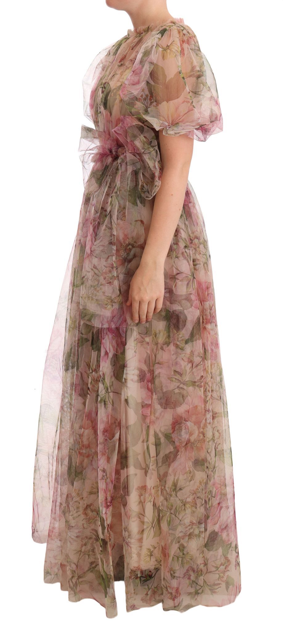 Robe longue maxi à imprimé floral multicolore Dolce &amp; Gabbana