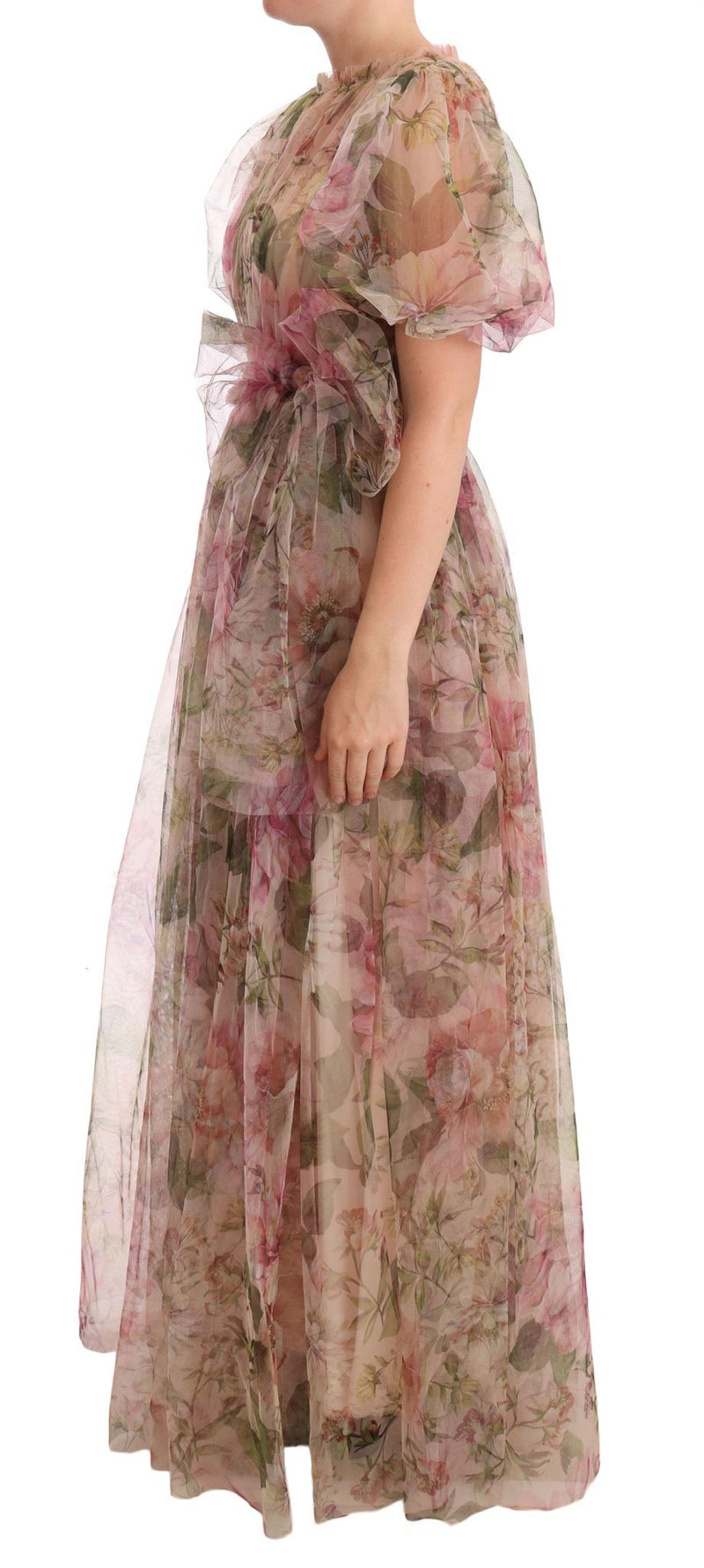 Robe longue maxi à imprimé floral multicolore Dolce &amp; Gabbana
