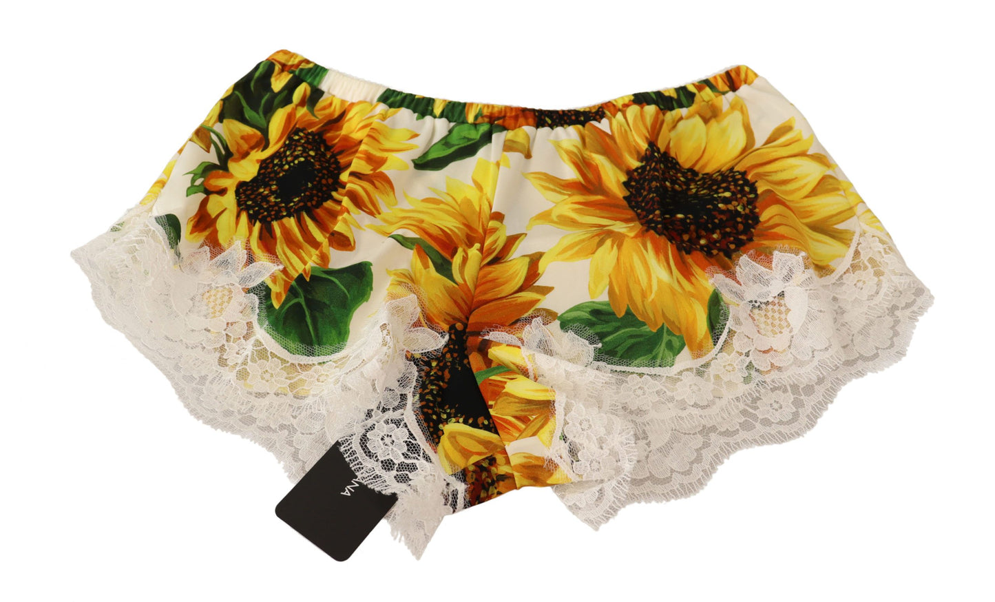 Lingerie en dentelle blanche à motif tournesol de Dolce & Gabbana