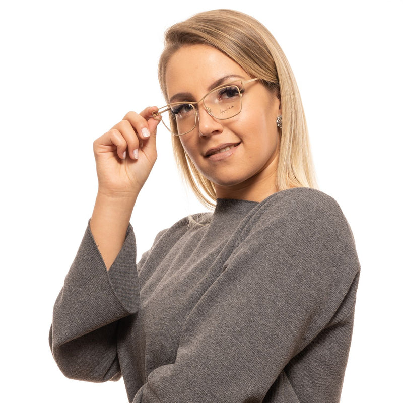 Yohji Yamamoto Gold Women Glasses Frame - Elegant Titanium Design