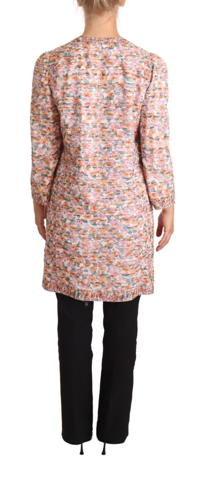 Dolce &amp; Gabbana Trench-manteau en soie à imprimé floral multicolore
