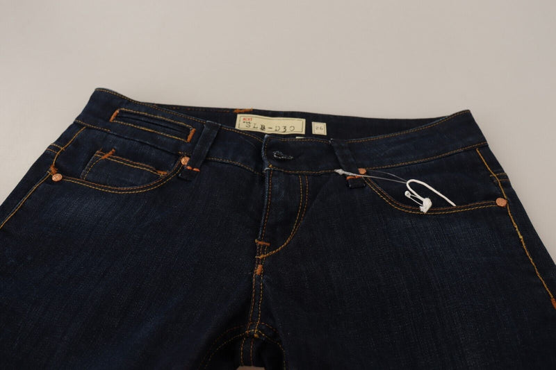 Acht Blue Washed Low Waist Skinny Denim Women's Jeans