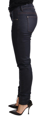 Ermanno Scervino Jeans Skinny Slim Taille Basse Bleu