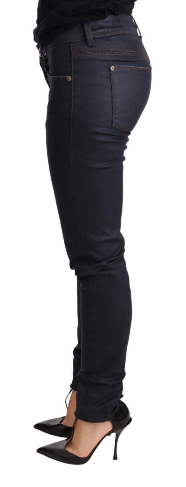 Ermanno Scervino Jeans Skinny Slim Taille Basse Bleu
