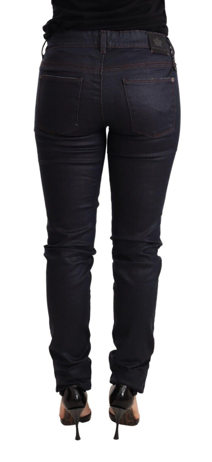 Ermanno Scervino Jeans Skinny Slim Taille Basse Bleu