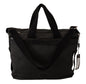 Sac messager à bandoulière en cuir denim noir Dolce &amp; Gabbana