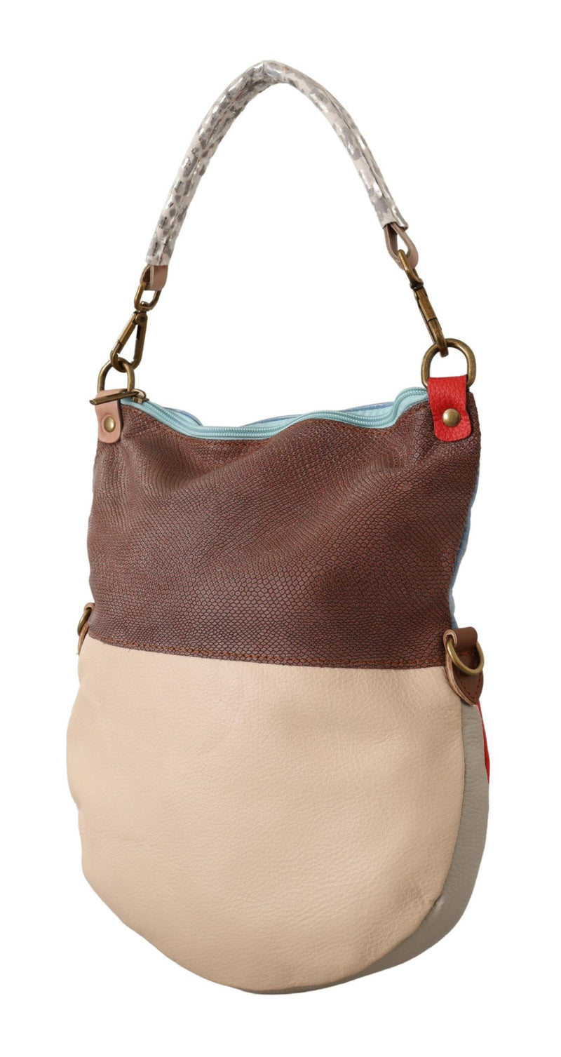 EBARRITO Multicolor Genuine Leather Shoulder Tote Handbag