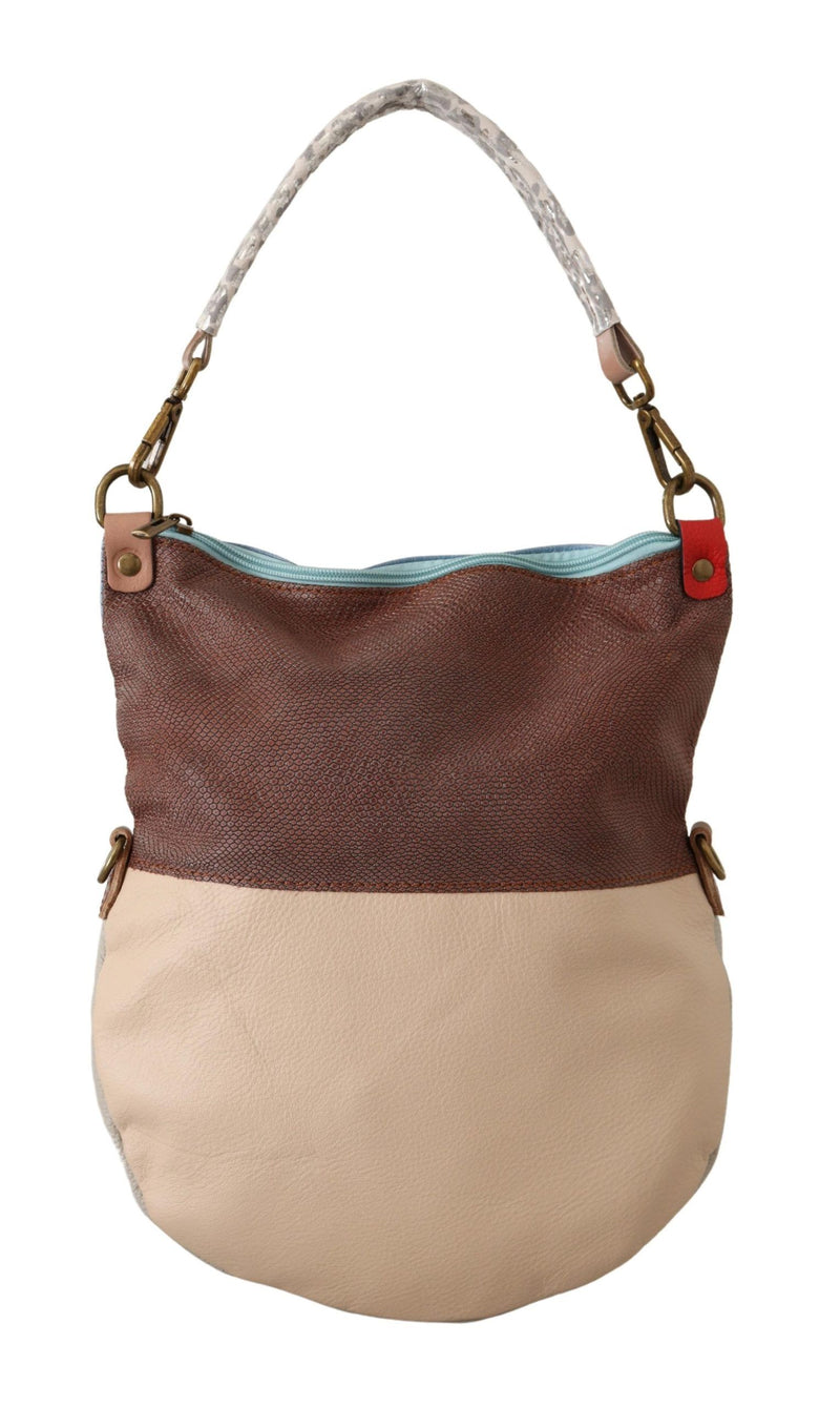 EBARRITO Multicolor Genuine Leather Shoulder Tote Handbag