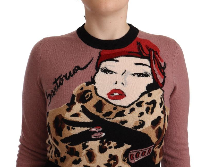 Dolce & Gabbana Pull en Cachemire Rose Crewneck Sartoria