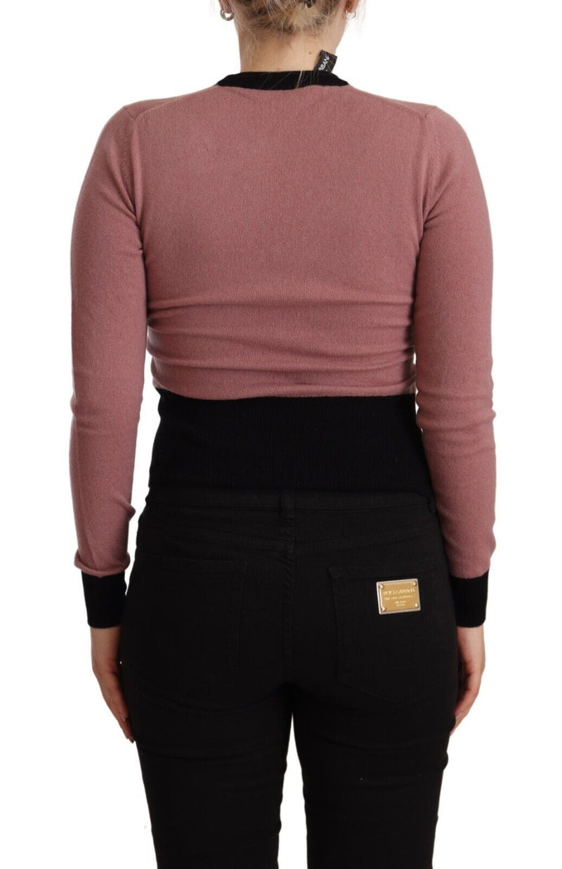 Dolce & Gabbana Pull en Cachemire Rose Crewneck Sartoria