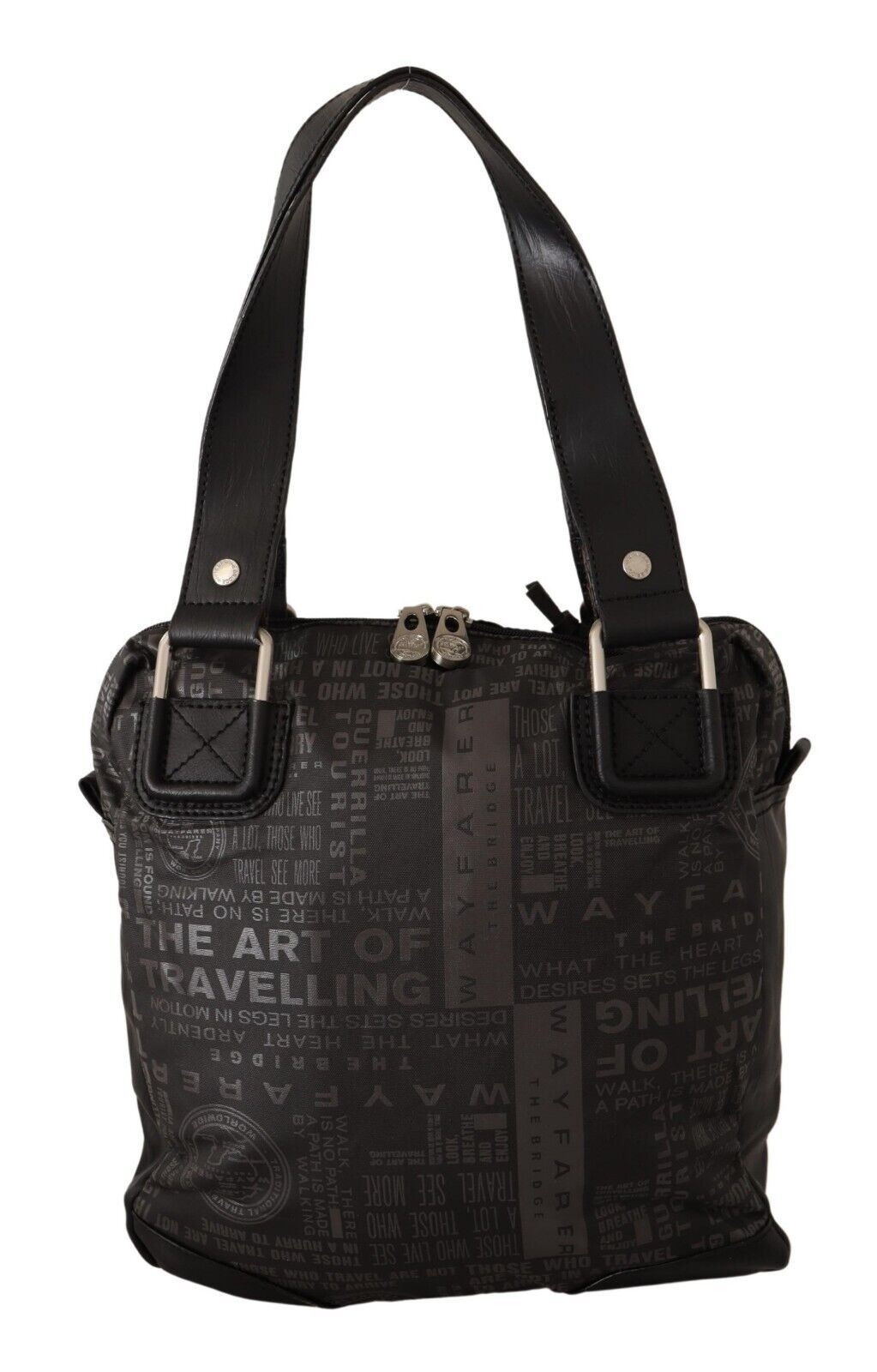 WAYFARER Black Printed Logo Shoulder Handbag Purse