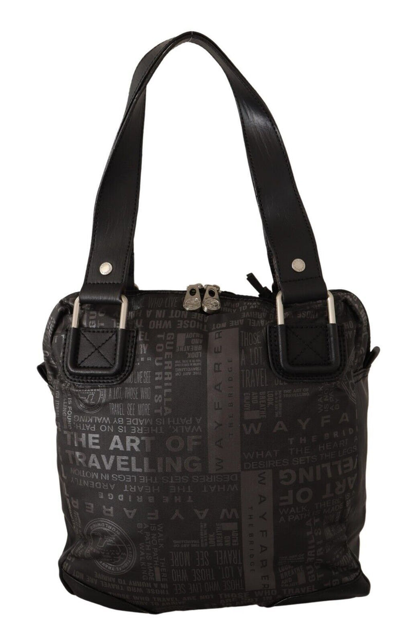 WAYFARER Black Printed Logo Shoulder Handbag Purse