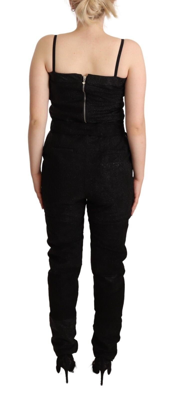 La Maison du Couturier Zwarte Jumpsuitjurk met Spaghettibandjes