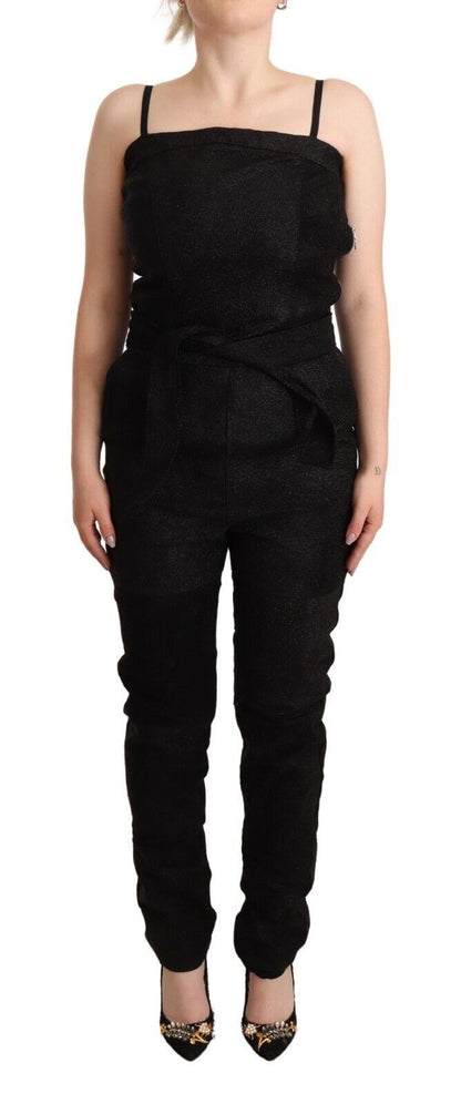 La Maison du Couturier Zwarte Jumpsuitjurk met Spaghettibandjes