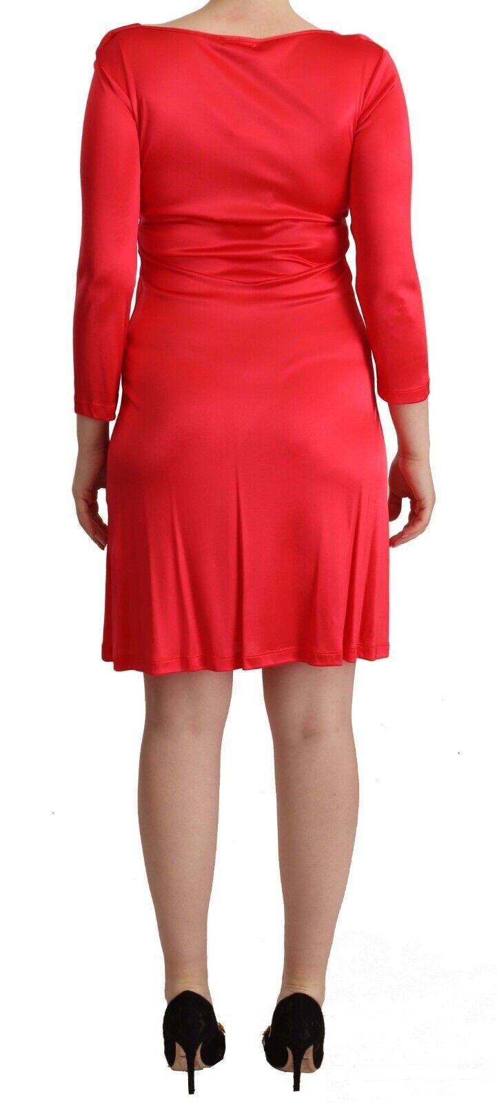 Robe fourreau rouge en viscose John Galliano