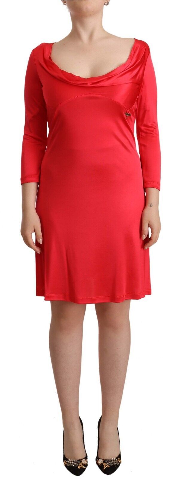 Robe fourreau rouge en viscose John Galliano