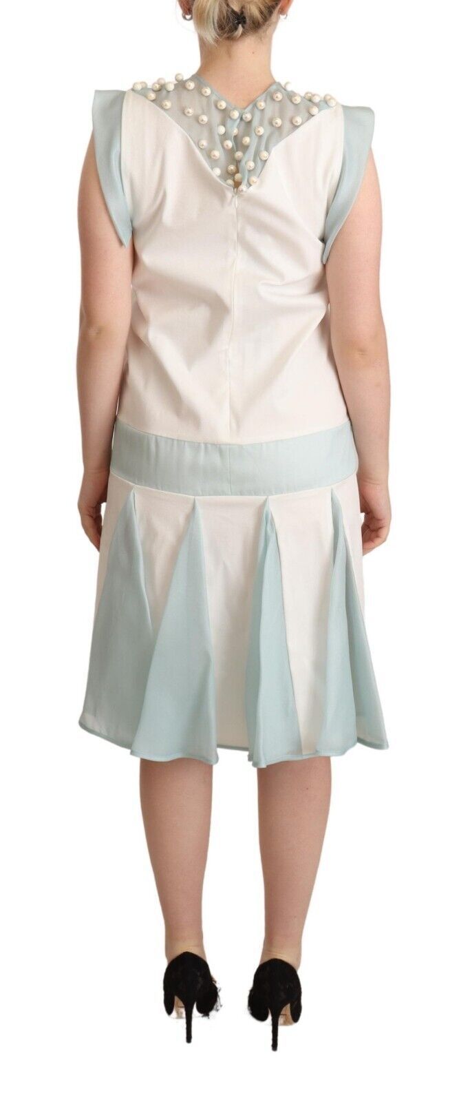 Robe Midi Sans Manches Multicolore en Perles Factices Sergei Grinko