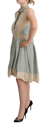 Robe sans manches à col multicolore Comeforbreakfast