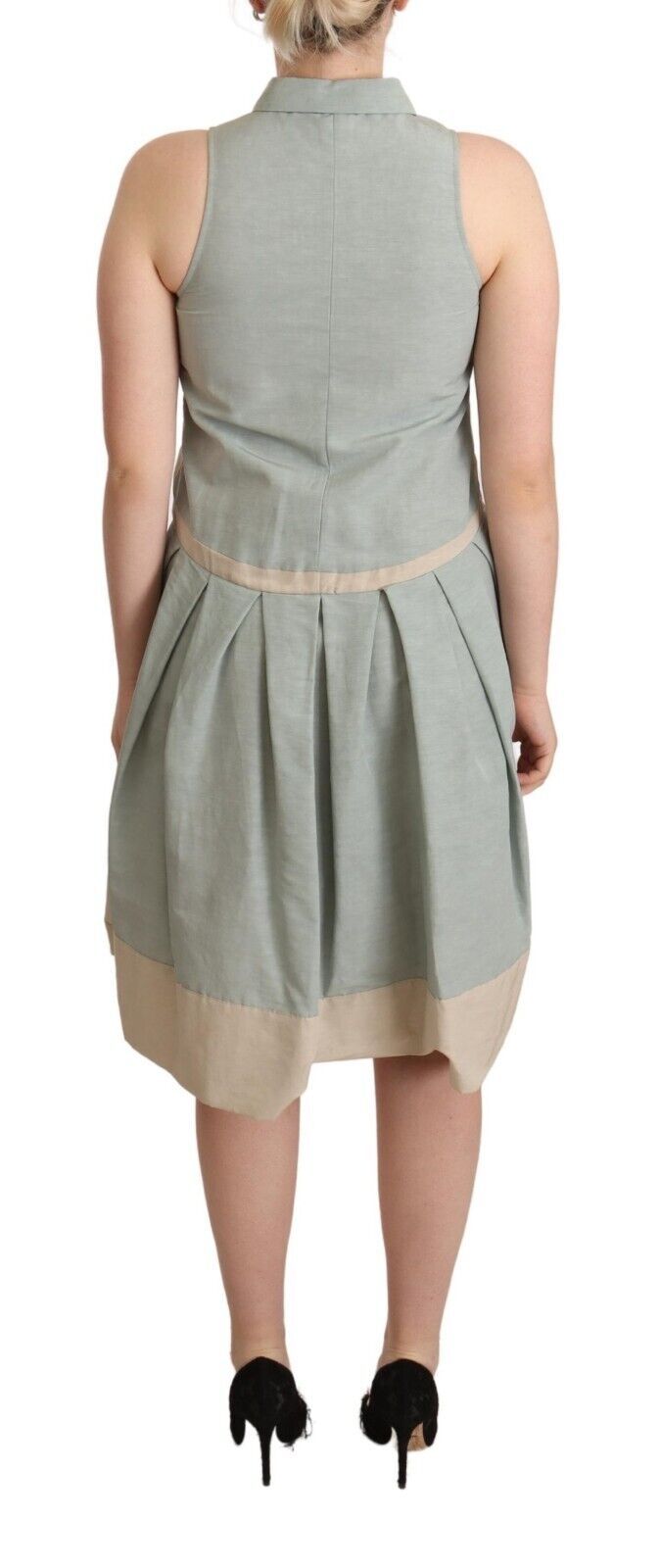 Robe sans manches à col multicolore Comeforbreakfast