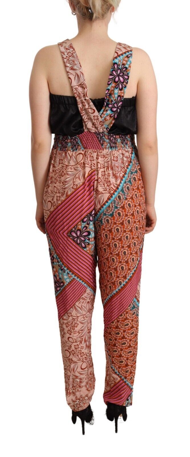 PINKO Multicolor Viscose Floral Print Jumpsuit Dress