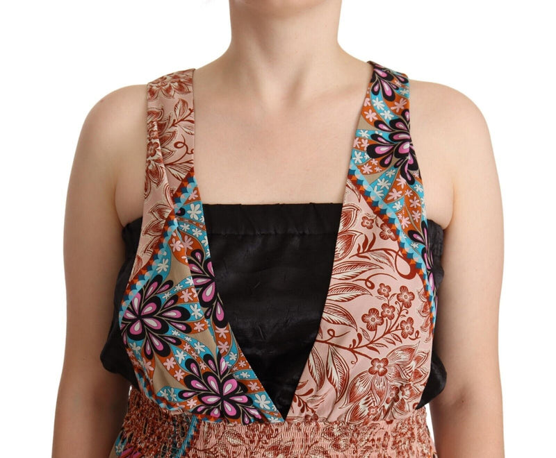 PINKO Multicolor Viscose Floral Print Jumpsuit Dress