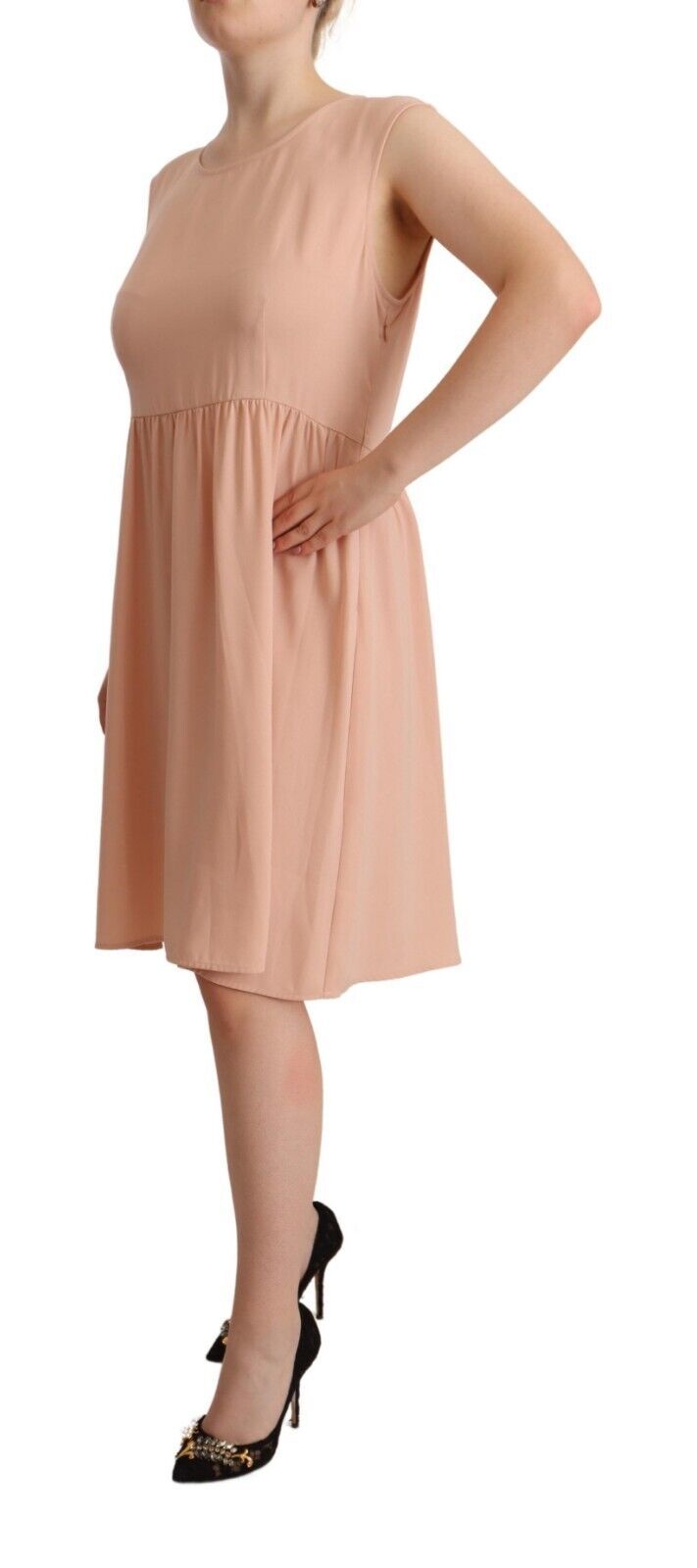 Robe Sans Manches Beige en Polyester Twinset