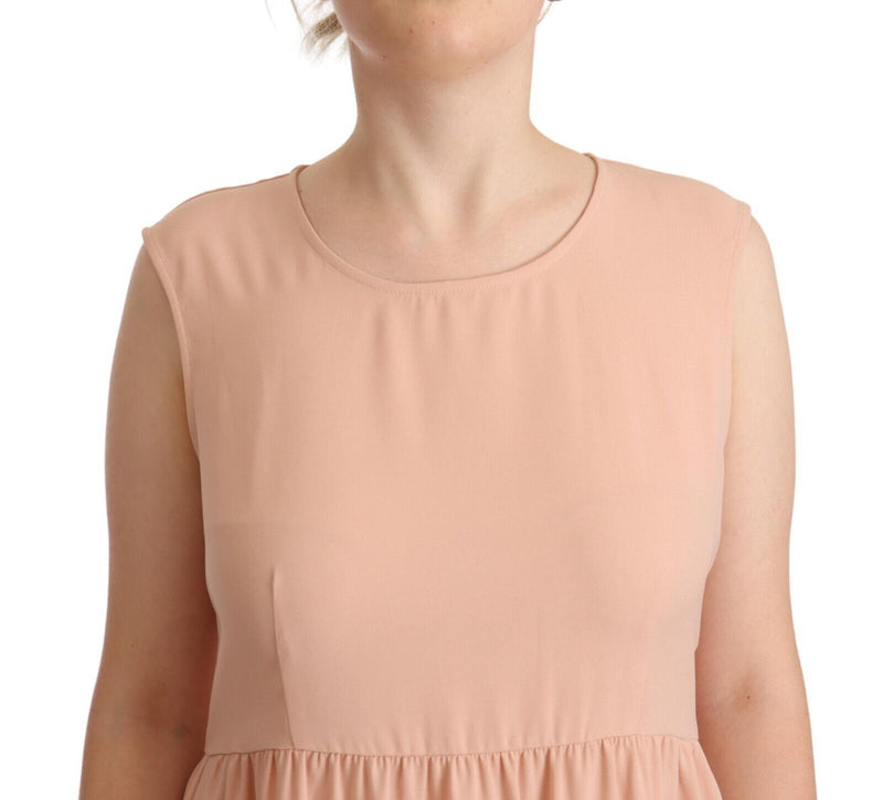 Robe Sans Manches Beige en Polyester Twinset