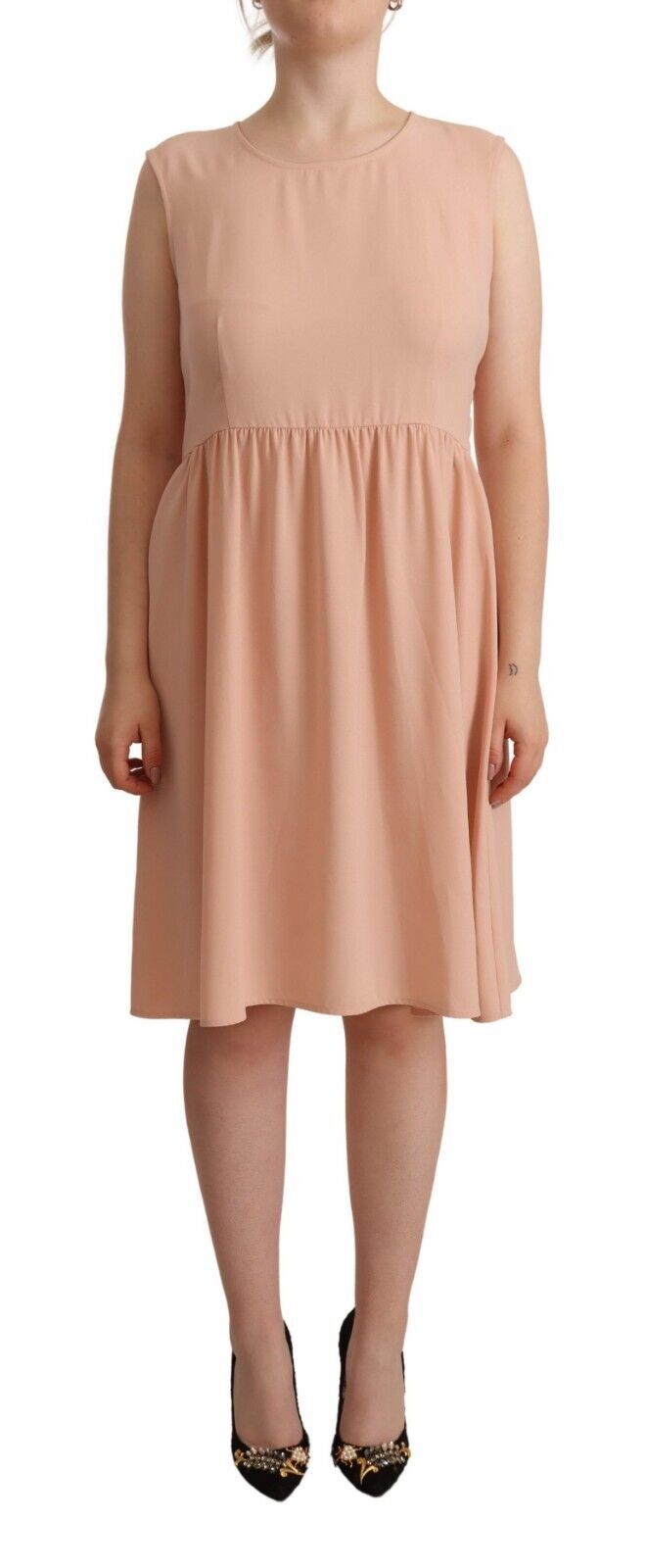 Robe Sans Manches Beige en Polyester Twinset